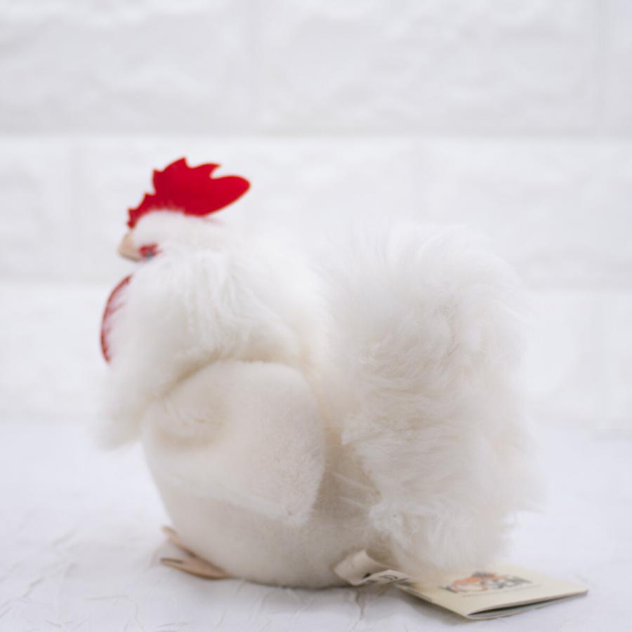 ケーセン ぬいぐるみ Kosen 雄鶏 白 16cm Rooster white ドイツ製