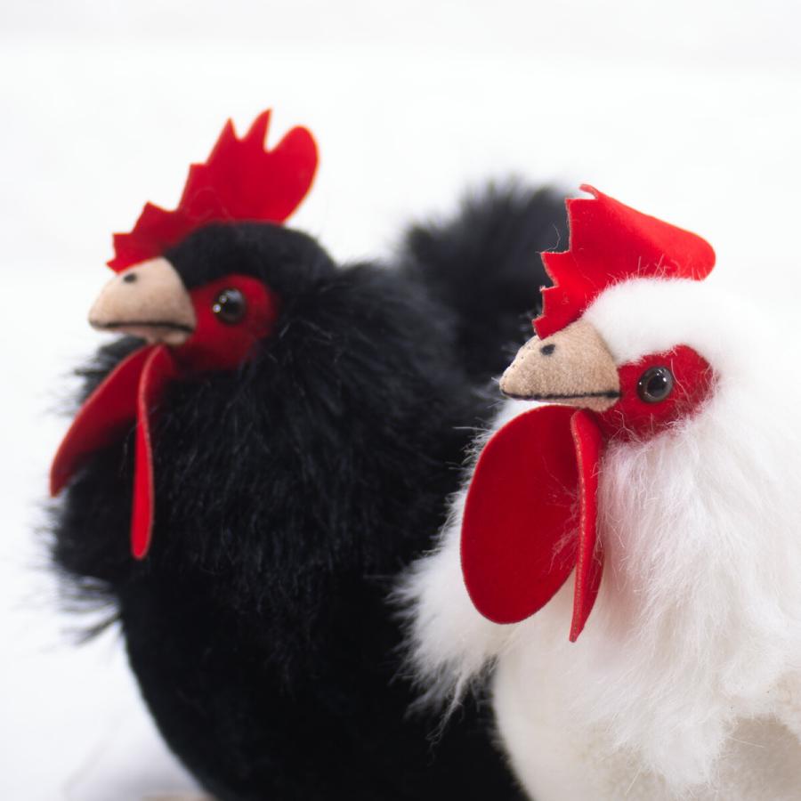 ケーセン ぬいぐるみ Kosen 雄鶏 白 16cm Rooster white ドイツ製