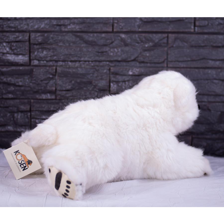 ケーセン ぬいぐるみ Kosen ホッキョクグマの赤ちゃん (寝そべり) 34cm