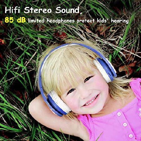 送料無料/正規品 Woice Wireless Bluetooth Kids Headphones， Wireless/Wired Children Headphones for Boys Girls (Blue)並行輸入