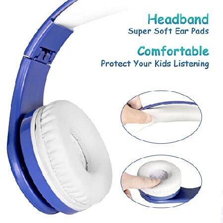送料無料/正規品 Woice Wireless Bluetooth Kids Headphones， Wireless/Wired Children Headphones for Boys Girls (Blue)並行輸入