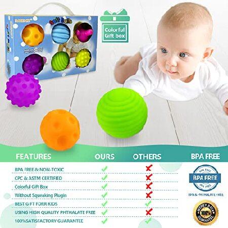 新到着 Sensory Ball for Babies 6 to 12 Months， Baby Balls for Toddlers 1-3 Massage Stress Relief， Textured Multi Sensory Balls Gift Sets， Montessori 並行輸入