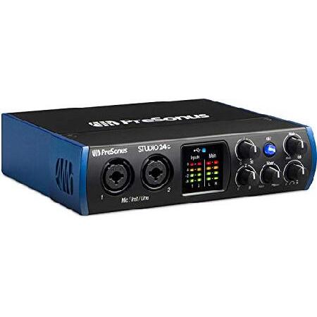 【最安値挑戦】 PreSonus Studio 24c USB-C Audio Interface with 2 XMAX-L Preamps， Headphone Output， and MIDI I/O with Pair of EMB XLR Cable and Extra Bundle並行輸入