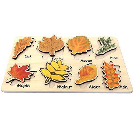 期間限定！最安値挑戦 Leaf Wooden Jigsaw Puzzles Educational Learning Stem Toys Boys Girls Birthday Gift Colorful Shape並行輸入