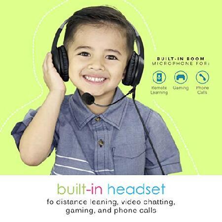 最新作の MEE audio KidJamz 子供向け安全リスニングヘッドセット 音量制限技術とブームマイク付き リモート学習 ビデオチャット ゲーム 電話通話用並行輸入
