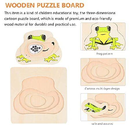 製品 NUOBESTY Kids Educational Toys Frog Puzzle Montessori Life Cycle Puzzles， Wooden Cartoon Montessori Jigsaw Educational Toy 3D Puzzle Board for並行輸入