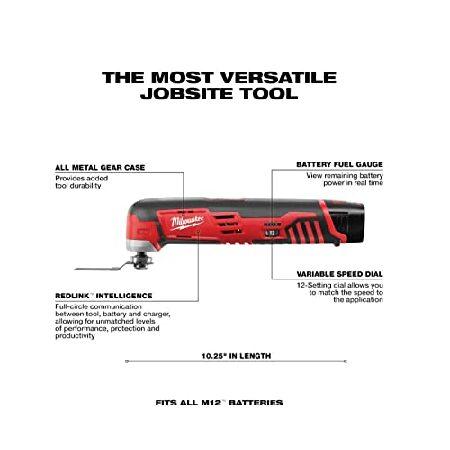 直売正本 Milwaukee M12 12-Volt Lithium-Ion Cordless Jigsaw and Oscillating Multi-Tool Kit with Two 1.5Ah Batteries， Charger and Tool Bag並行輸入