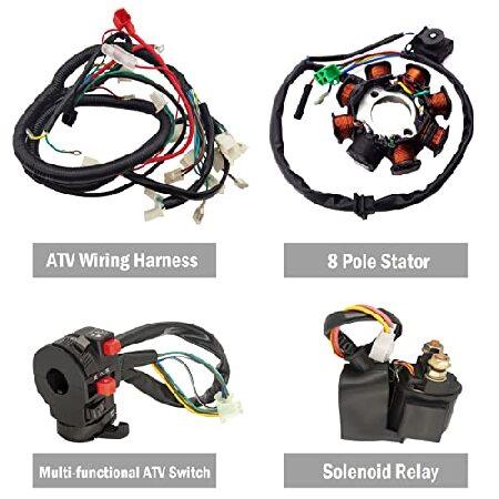 安い純正品 Complete Wiring Harness Kit ATV Wire for GY6 150cc 125cc Scooter Moped 4-Stroke Engine， Electric ATV Wire Harness Kit with CDI Stator Regulato並行輸入