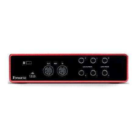 全商品格安セール Focusrite Scarlett 4i4 第3世代 4x4 USBオーディオインターフェース Audio Technica ATH-M20x スタジオモニターヘッドフォンバンドル (2個)並行輸入