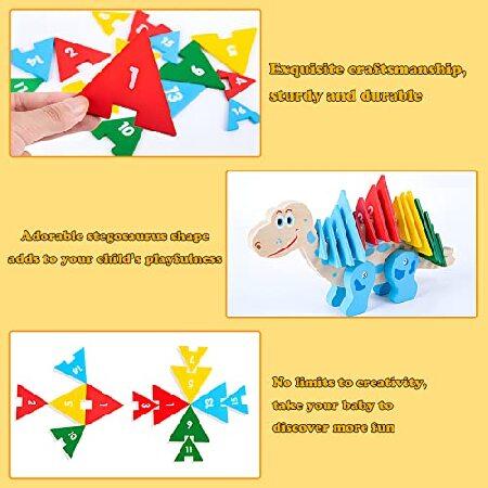 スーパーマーケット割引 3T6B Montessori Toys for 3 4 5 Years Old Math Wooden Blocks Preschool Educational Learning Toys for Boys Girls (16Pcs Block， 50Pcs Card)並行輸入