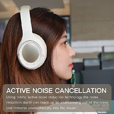 最新のデザイン iKF King Wireless Bluetooth V5.3 Headphones - Active Noise Cancelling Over Ear Headset with Microphone， Game Mode，80Hours Play Time， Foldable，並行輸入