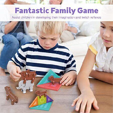 海外規格 SWEETCT Educational Puzzle Game with Magnetic Tiles and Colorful Animal Tangrams， Educational Early Learning Montessori Toys for Kids， Interac並行輸入