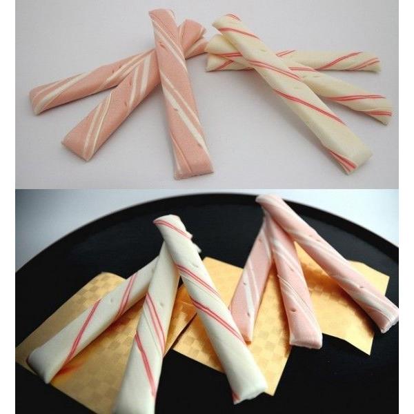 友禅手提げ（赤）〜プレミアム千歳飴入り〜 2本入 七五三 : 京の飴工房