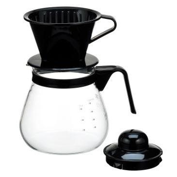 iwaki イワキ レンジのポット・ポット＆ドリッパー ブラック 1L 耐熱