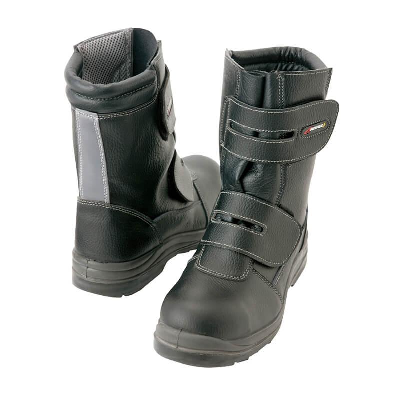 安全靴 ブーツ マジックテープ 鋼製先芯 耐油 静電 反射材 JSAA-A種 