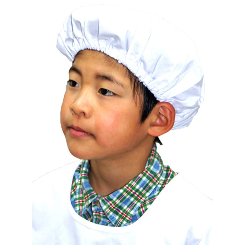 給食帽子 オリジナル 603-0 F フリーサイズ 白 ホワイト 学校給食 給食 子供用 こども用 小学校 小学生 白｜iwaki-uni｜02
