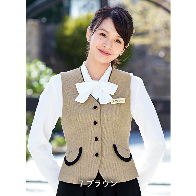 ベスト 無地 ブラウン ベージュ 5-19号 制服 オフィス 事務 事務 ベスト 無地 ブラウン ベージュ 5-19号 制服 オフィス 事務 事務
