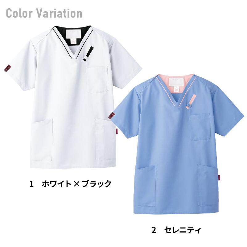 スクラブ 白衣 医療 PANTONE パントン 男女兼用 半袖 おしゃれ 動きやすい 3L 4L folk フォーク 7042SC｜iwaki-uni｜06