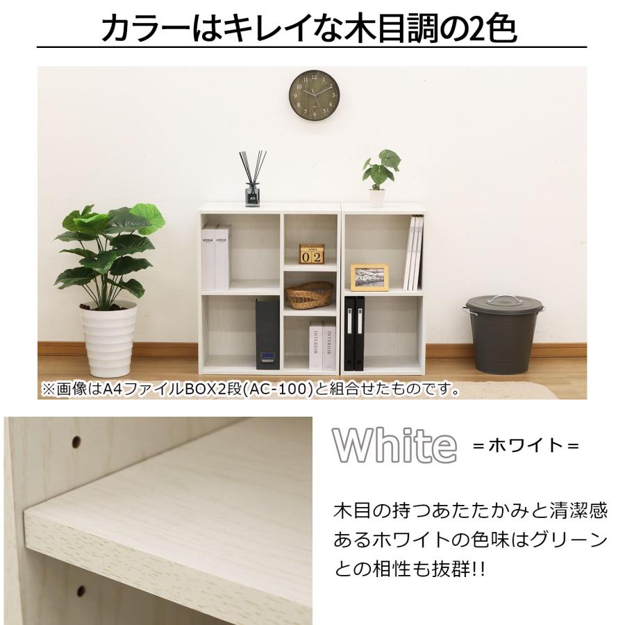 エイ・アイ・エス カラーボックス 2列 木製 幅60cm 奥行29.2cm 高さ