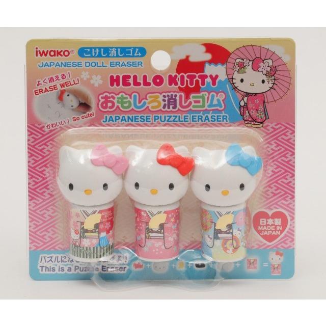 イワコー ハローキティ こけし消しゴム（ブリスター台紙入