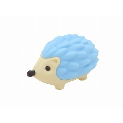 イワコー ハリネズミ ブルー消しゴム : おもしろ消しゴムイワコー
