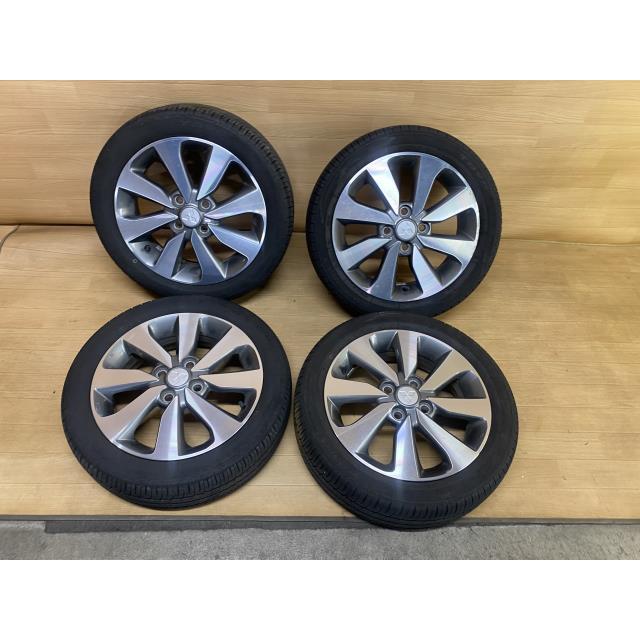 【中古】165/55R15 アルミホイールRev-K 転がし用でも 中古 EKカスタム B11W アルミホイール 4本 165/55R15 タイヤホイール