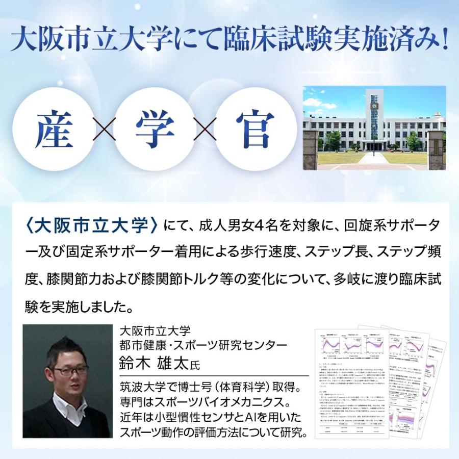 【膝サポーター】 リフリーラ 固定 膝 サポーター 理学療法士監修 変形 高齢者 関節 登山 大きいサイズ 1枚入り_14