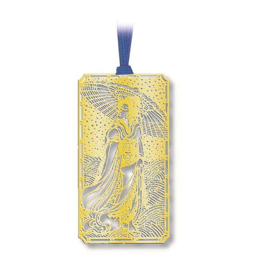 金のしおり「雪中美人」 | 