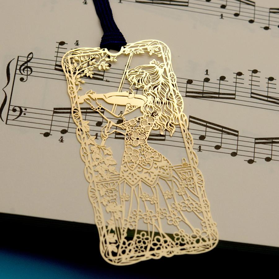 金のしおり「バイオリンを弾く少女」 |  | 01