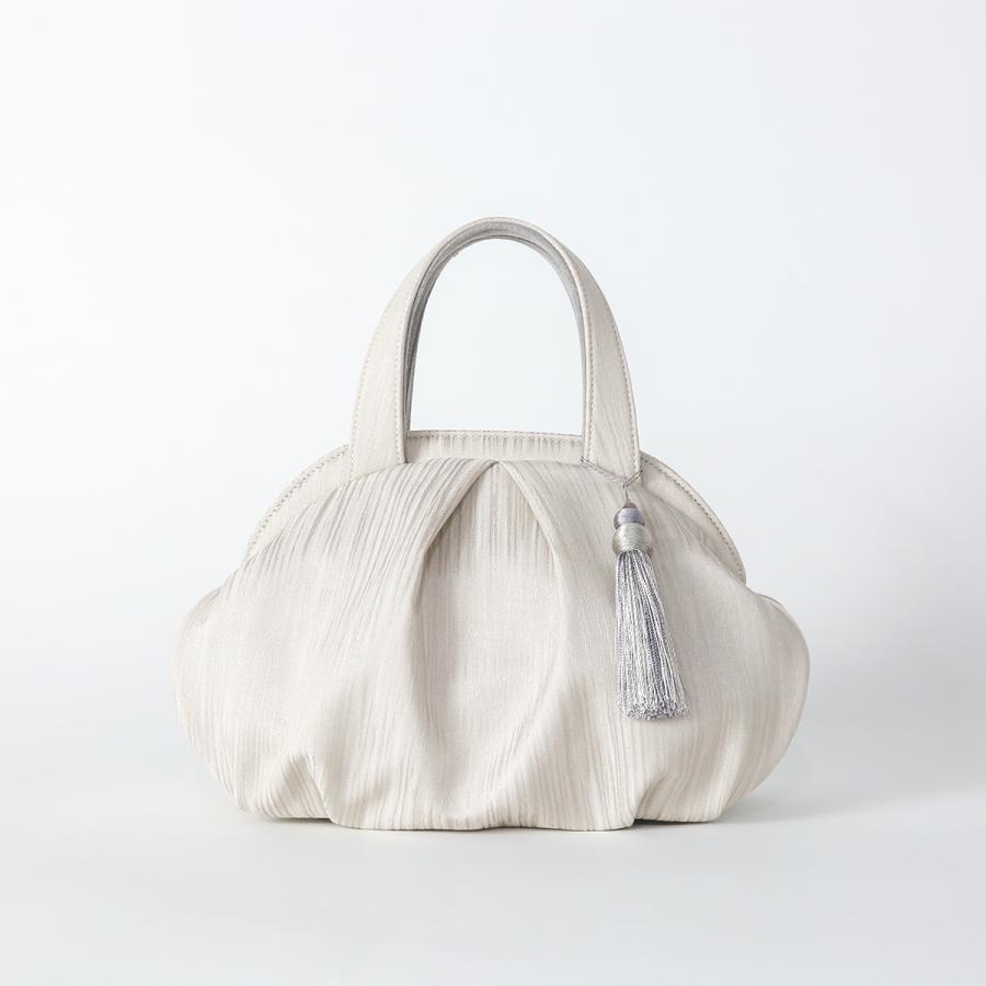 IWASA きものすなお×岩佐　タッセル　ハンドバッグ　銀鈴　GINRIN 銀嶺バッグ GINREI iw60508-001 きものすなお コラボ タッセル付き