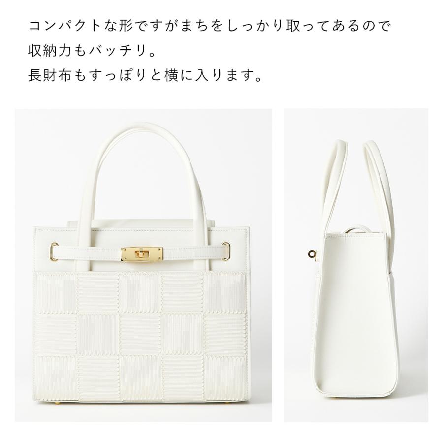 スクエアコード刺繍バッグ iw60668 レディース ハンドバッグ セミ