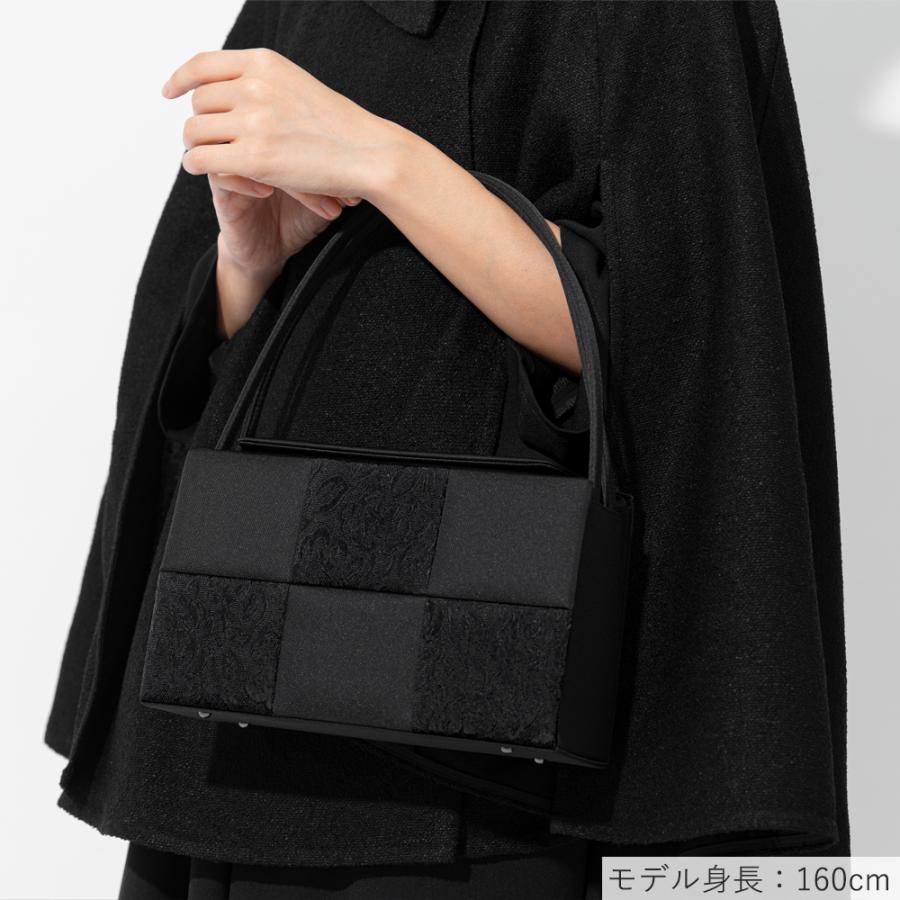 岩佐公式 直営店限定 フォーマルバッグ 日本製  大きめ 岩佐 布製 ブランド 米沢織 葬儀 お葬式 弔事 慶弔両用 かばん 黒 喪服バッグ 冠婚葬祭 法事 iw60809の画像