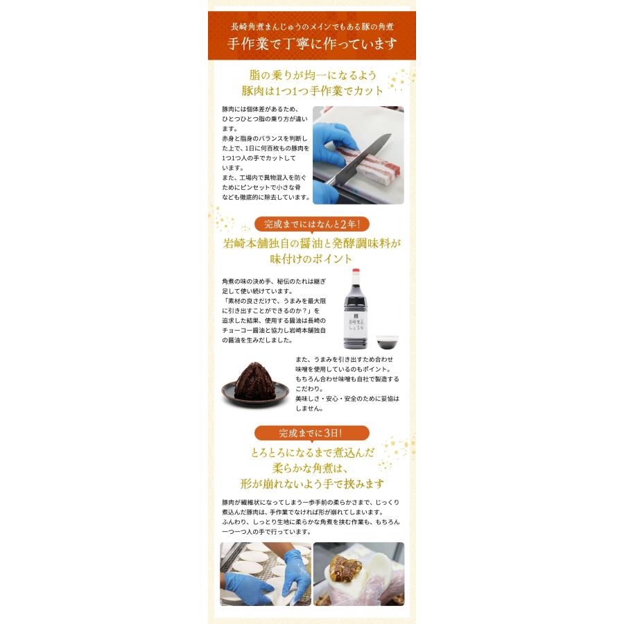 毎月15日 岩崎本舗 の日 長崎角煮まんじゅう 5個入 袋入り +訳あり角煮まんじゅう3個プレゼント 父の日 御中元 お中元 中元 夏ギフト 送料無料 |  | 04