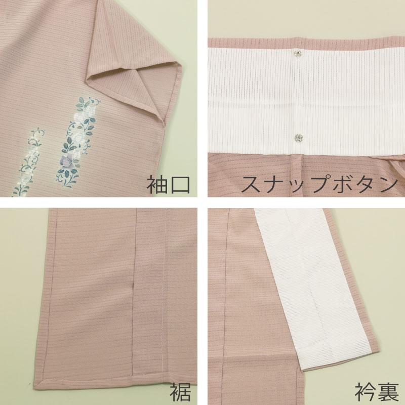 東レシルック 夏付下げ 絽ちりめん 単衣 仕立上り着物 薄紫色 唐花Lsize レディース プレタ着物 東レ 仕立て済 仕立て上がり 普段着 附下 夏着物の画像