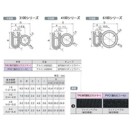 トリムシール（TPE） S4100-B-3X64AT