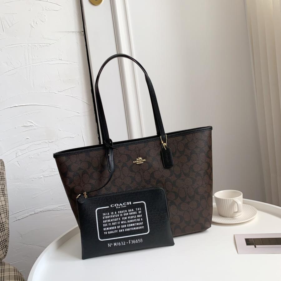 いわたん商店 トートバッグ コーティング Coach シグネチャー シティートラベル コーチ ポーチ レディースファッション リバーシブル ime レザートートバッグ 両面 リバーシブル