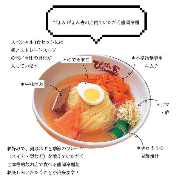 ぴょんぴょん舎 盛岡冷麺盛岡温麺ピピン冷麺 丼 器 ぴょんぴょん舎 盛岡冷麺 ピビン冷麺 具材入り 各2食セット : らら