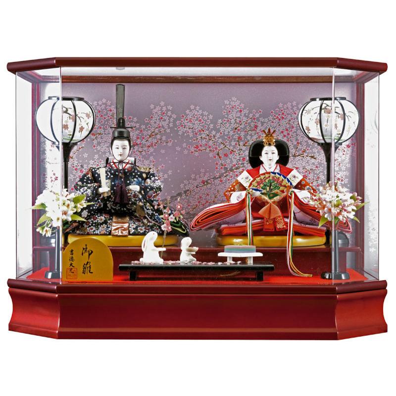 ひな人形 雛人形 2019年 名入れ木札 ケース 吉徳 衣装着ひな人形 衣装着親王飾り 