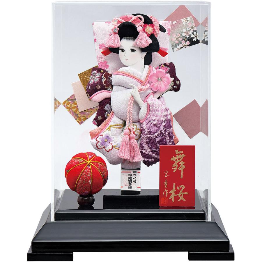 無条件 特別価格 羽子板 22年新作 宝童作 かわいい おしゃれ 初正月 女の子 羽子板 単品 アクリルケース 舞桜 末広台 黒 凛 羽子板付 7号 魅力的な Www Anume Ro