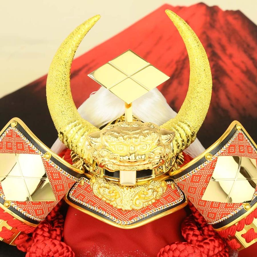 「超メルカリ市」 五月人形 兜飾り コンパクト 兜10号 武田信玄公之兜 10号赤印伝武田(櫃付) 赤富士屏風 初節句 お祝い 端午の節句 子供の日 【RIZ1388702327】(49183円)
