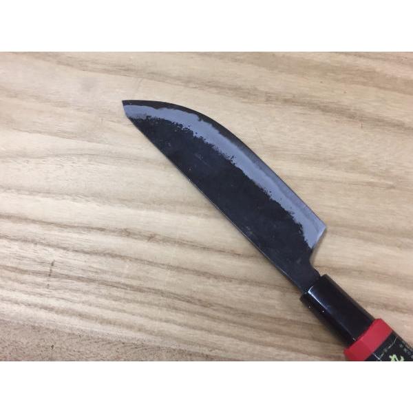 九頭龍川 剣型 野菜収穫包丁 135mm TY-754 両刃 白二鋼 赤柄 九頭龍川 剣型 野菜収穫包丁 135mm TY-754 両刃 白二鋼 赤柄