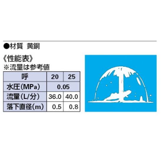 カクダイ 噴水ノズル ウォーターベル 5384-25｜iwauchi-kanamonoten｜02