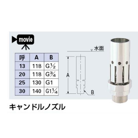 カクダイ 噴水ノズル キャンドルノズル 5386-30