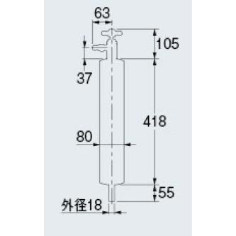 カクダイ 上部水栓型ステンレス水栓柱  ショート型 624-083｜iwauchi-kanamonoten｜02