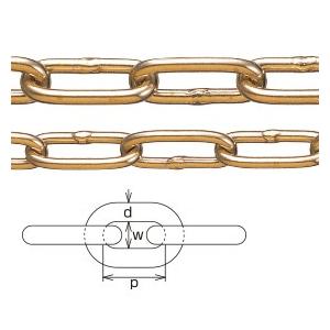 水本機械製作所 黄銅チェーン BR-9 9mm×30m (メーカー直送品 代引決済不可)｜iwauchi-kanamonoten