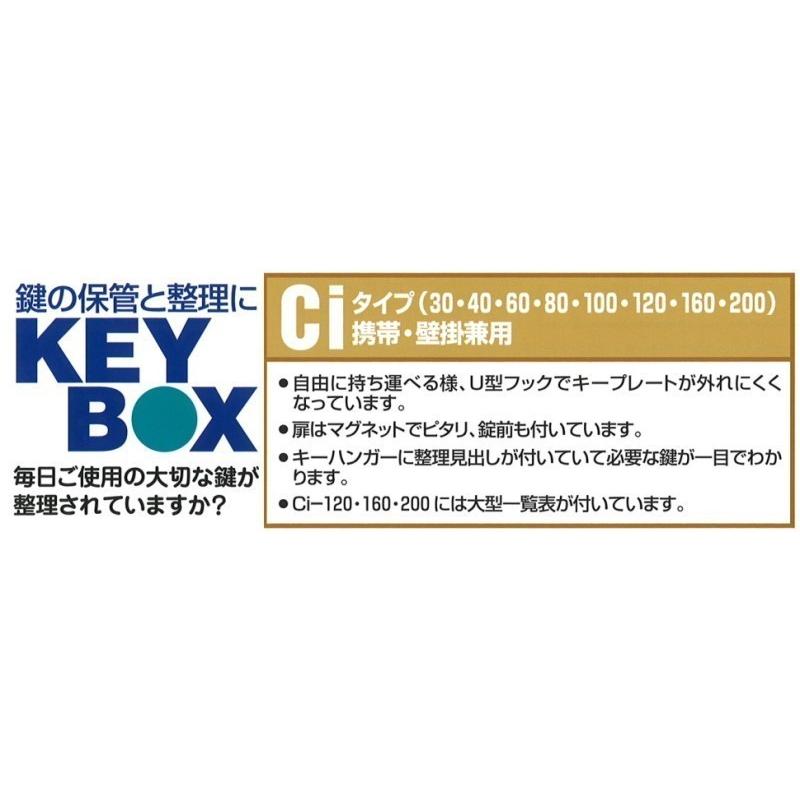 タチバナ製作所 キーボックス Ciタイプ携帯・壁掛兼用 アイボリー 200本掛 Ci-200_1