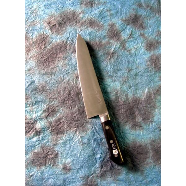 越前数馬 本焼 牛刀 共口金 全鋼 240mm *
