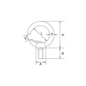 水本機械製作所　ステンレス　フックアイボルト　ブネジ　W-3　3分　10個　IBH-10W