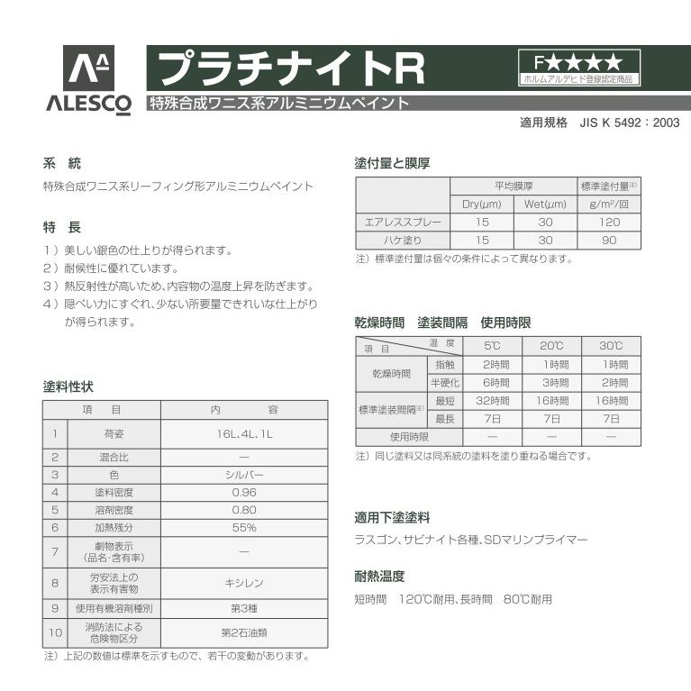 関西ペイント　プラチナイトR　16L