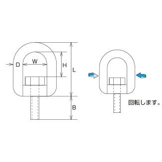 水本機械製作所　ステンレス　スイベルボルト　ミリネジ　M6　MSB-6　20個